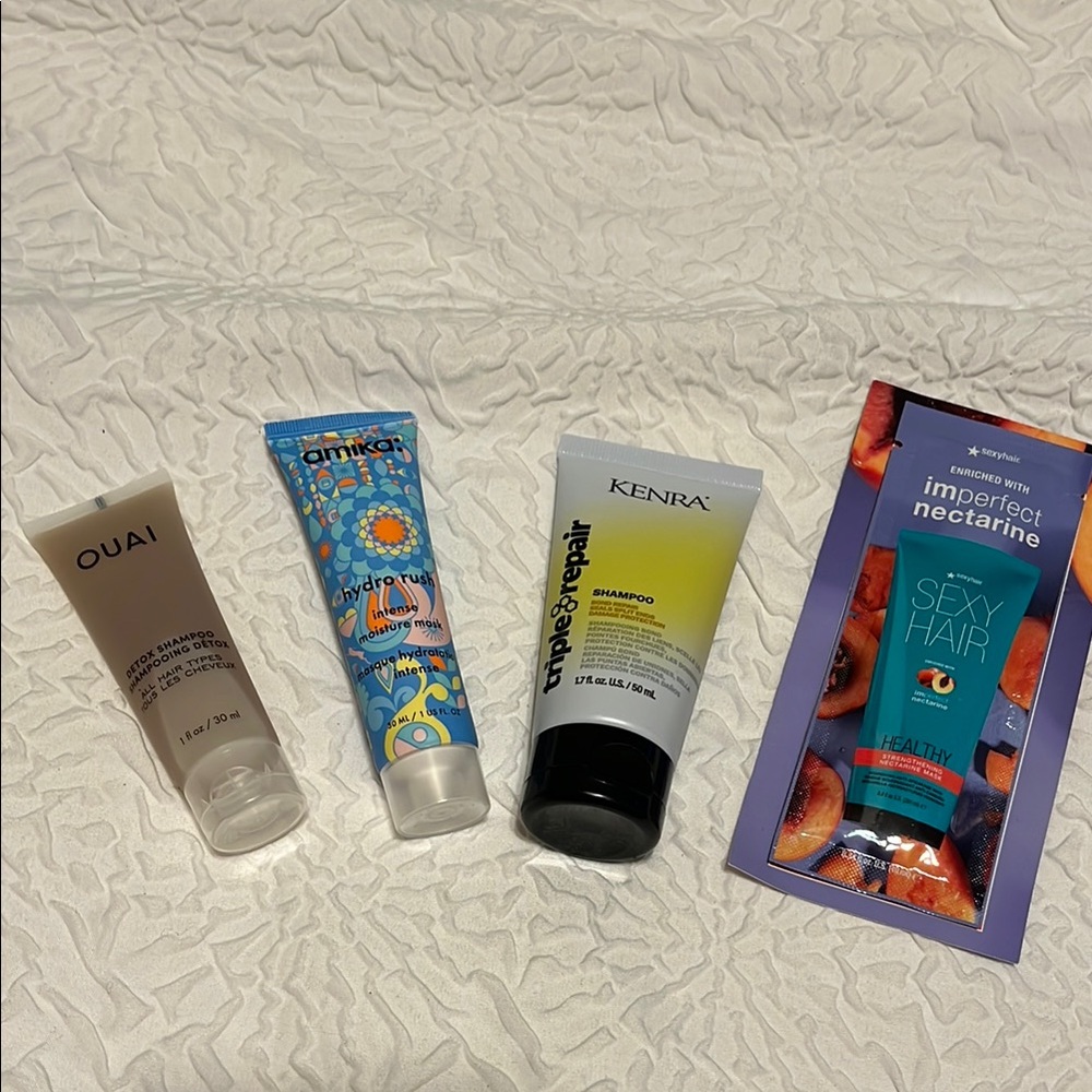 Hair Care Product Set with Ouai, Amika, Kenra, and Sexy Hair